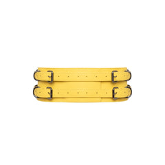 yellow leather bondage handmade genuine leather adjustable Europe