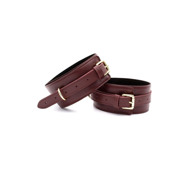 Burgundy Thigh Cuffs - idevildesires