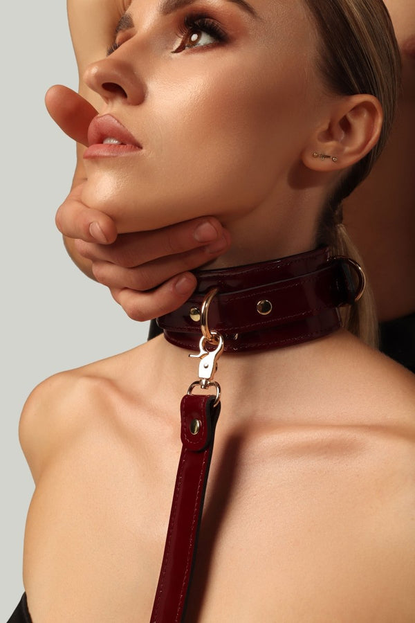 Collar with Leash "Patent" - idevildesires