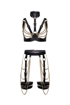 Red Harness "Venera" Gold - idevildesires